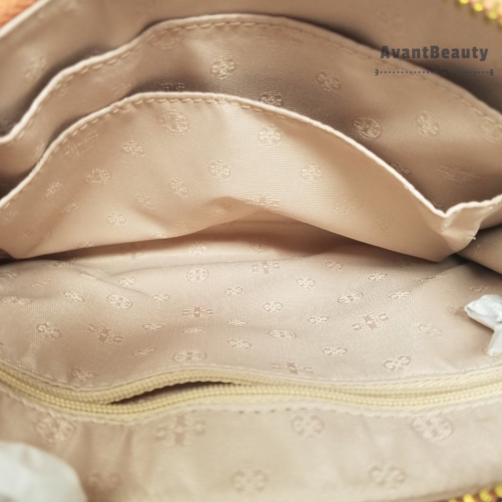 Tramonto Tory Burch Large Britten Zip Pouch New - Picture 3 of 11
